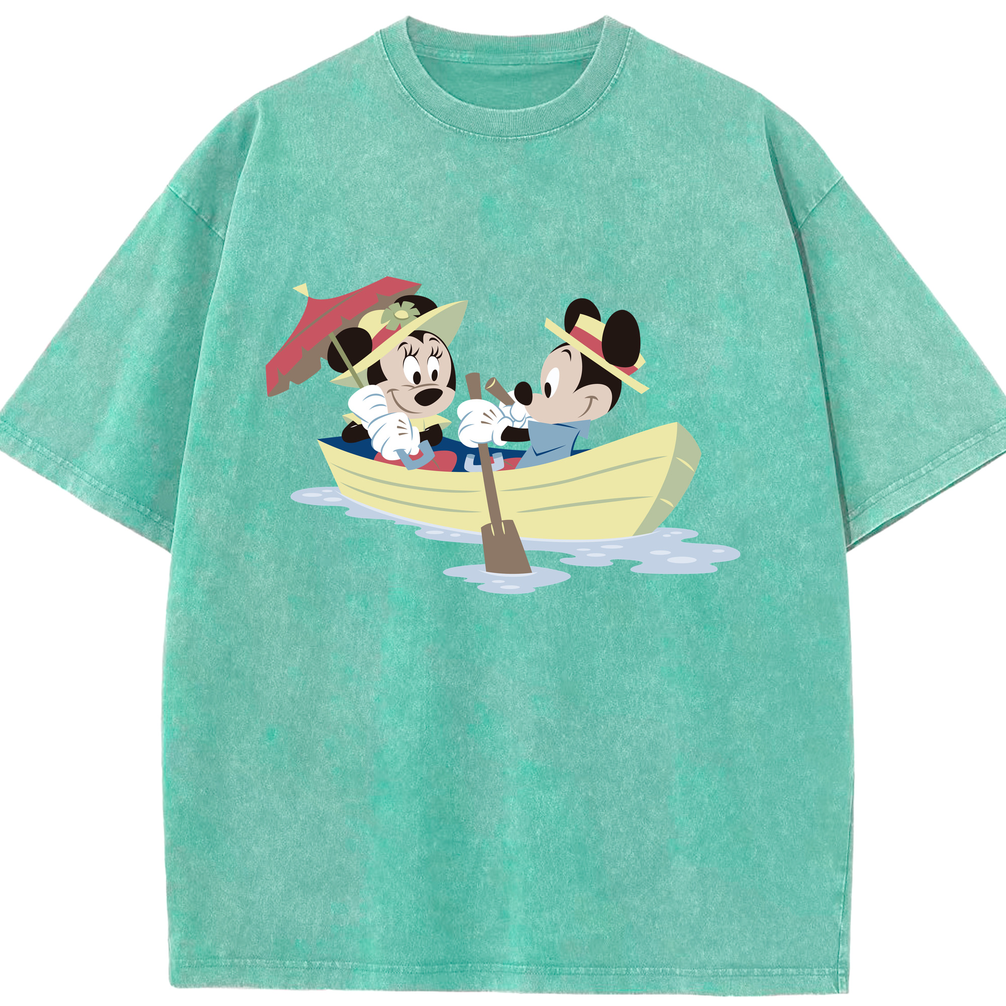（画像用） ミッキーマウス Mickey Mouse 綿100% ヴィンテージ風 半袖Tシャツ（フロントプリント）